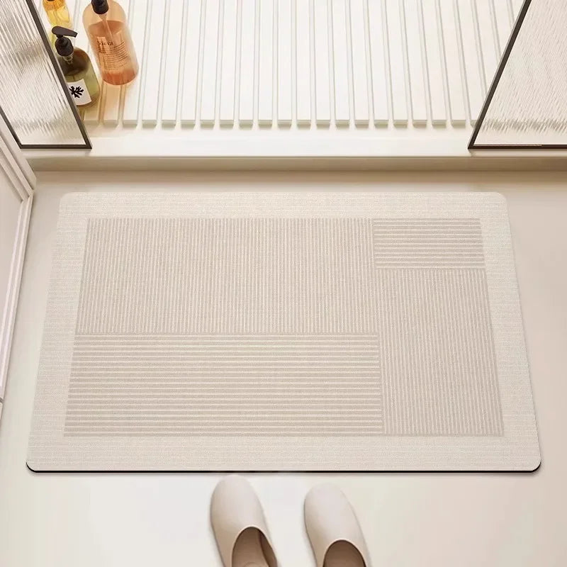 Tapete de Banheiro Antiderrapante Minimalista com Secagem Rápida