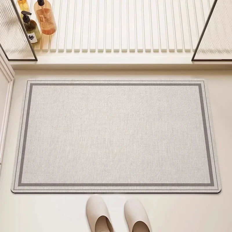 Tapete de Banheiro Antiderrapante Minimalista com Secagem Rápida