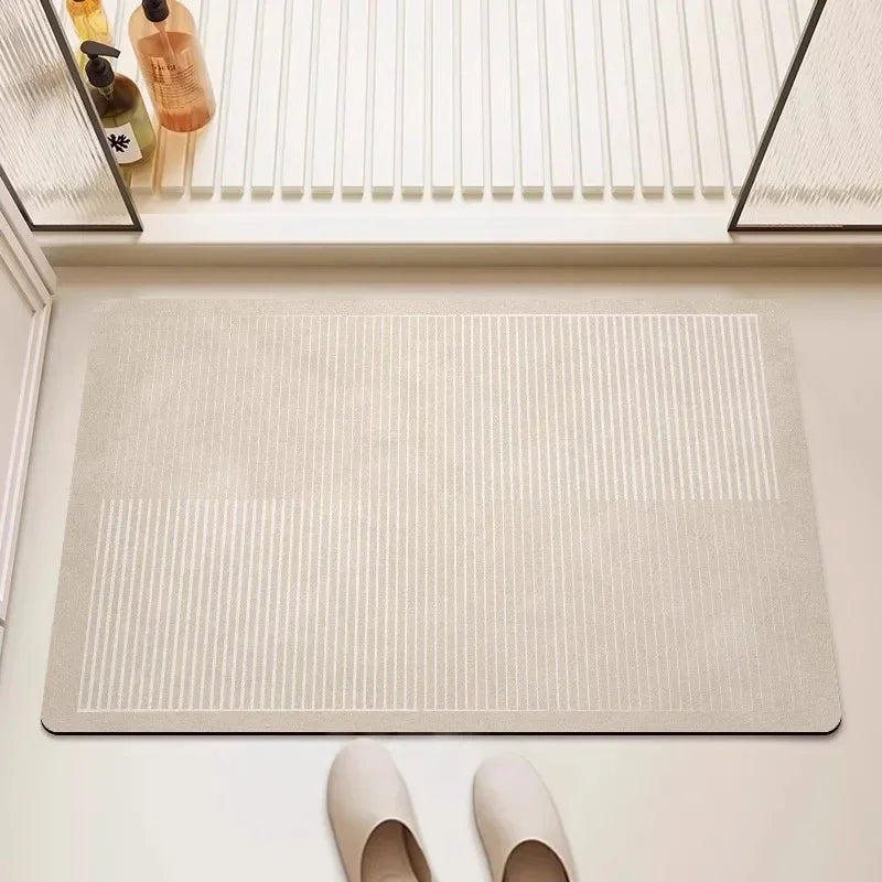 Tapete de Banheiro Antiderrapante Minimalista com Secagem Rápida