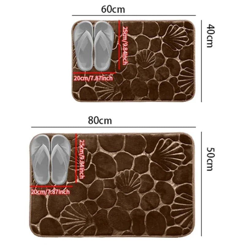 Tapete de Banheiro Super Absorvente Antiderrapante com Secagem Rápida