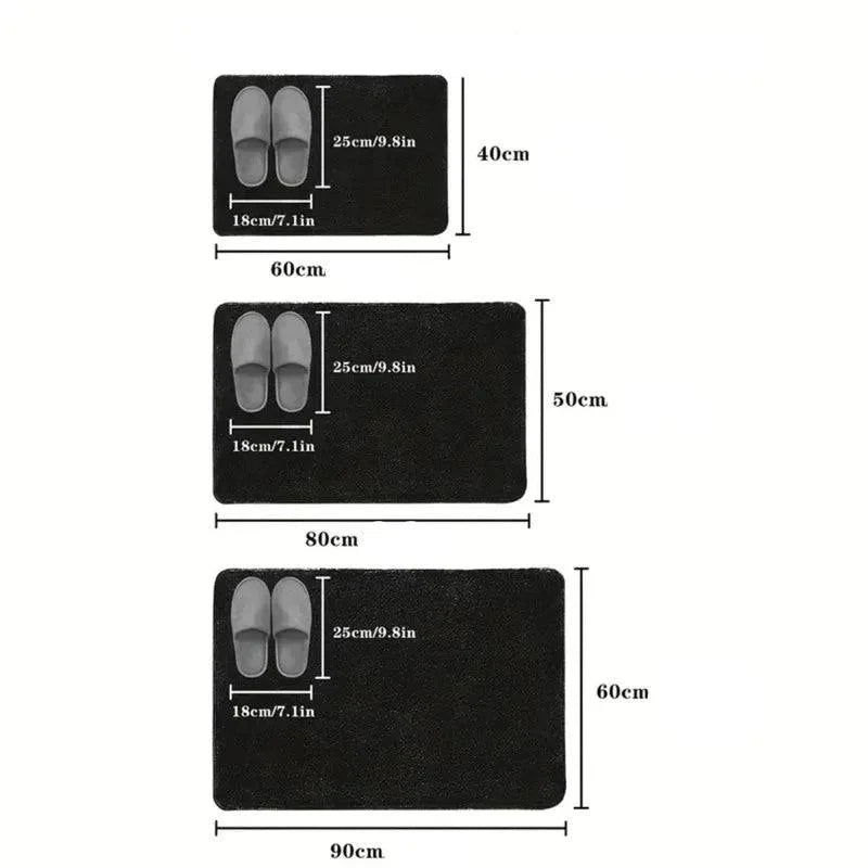 Tapete de Veludo Coral Antiderrapante e Absorvente para Banho