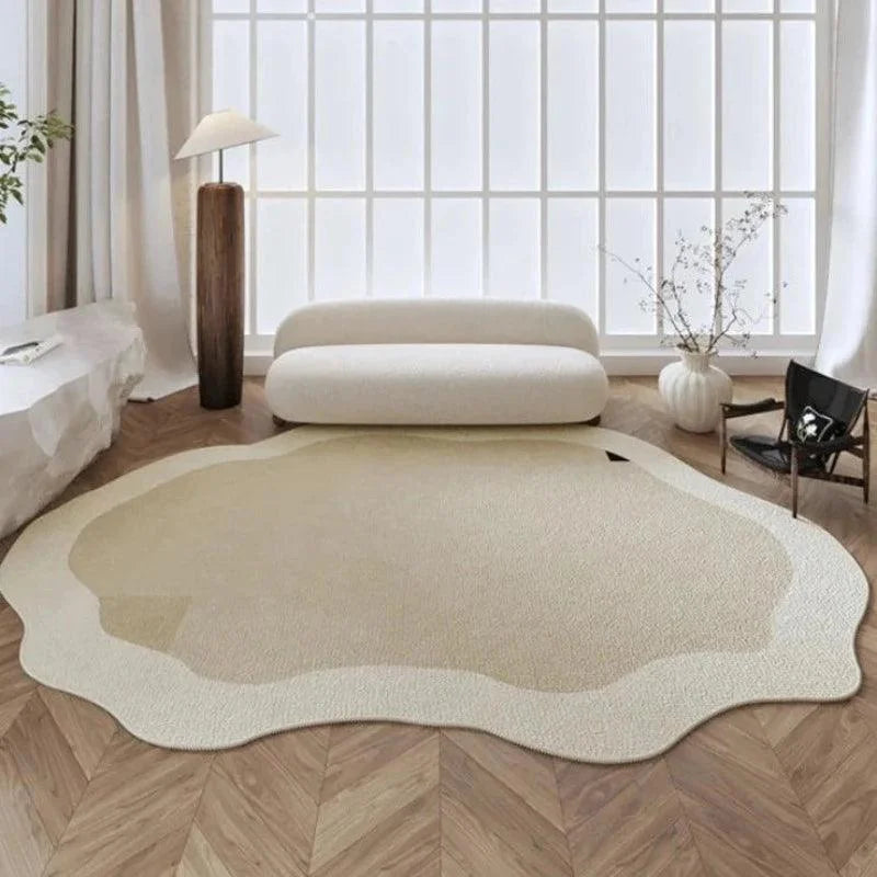 Tapete Geométrico Antiderrapante Irregular para Sala e Quarto - Estilo Moderno