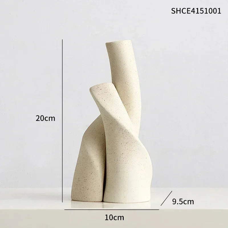 Vaso de Cerâmica Fosca Artesanal para Decoração de Interiores