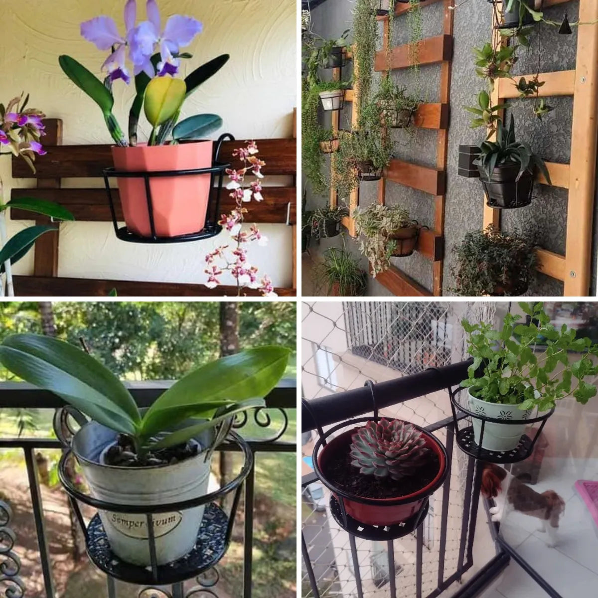 Suporte para vaso de plantas | Floreira Vertical+Brinde: Curso Completo de Jardinagem