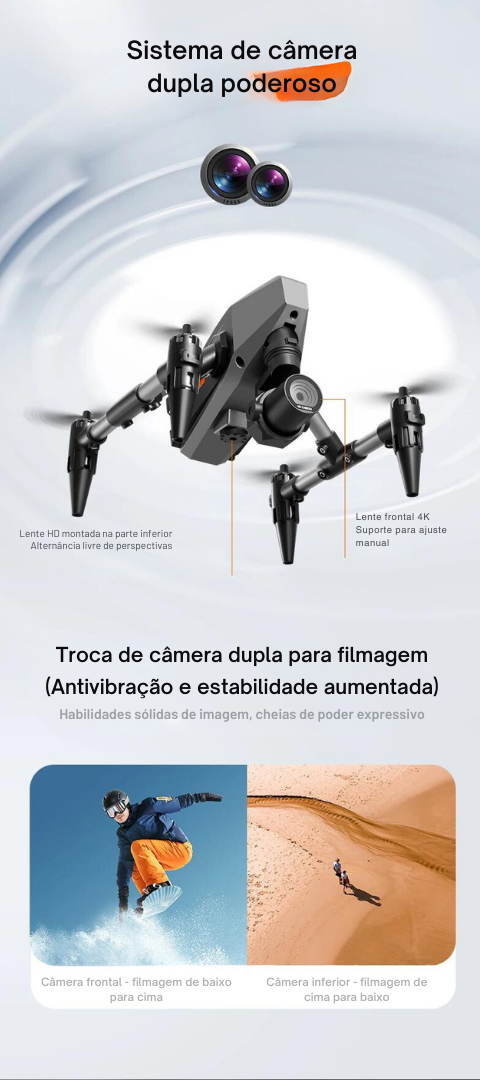 Drone com câmera 4k profissional Pro Mini