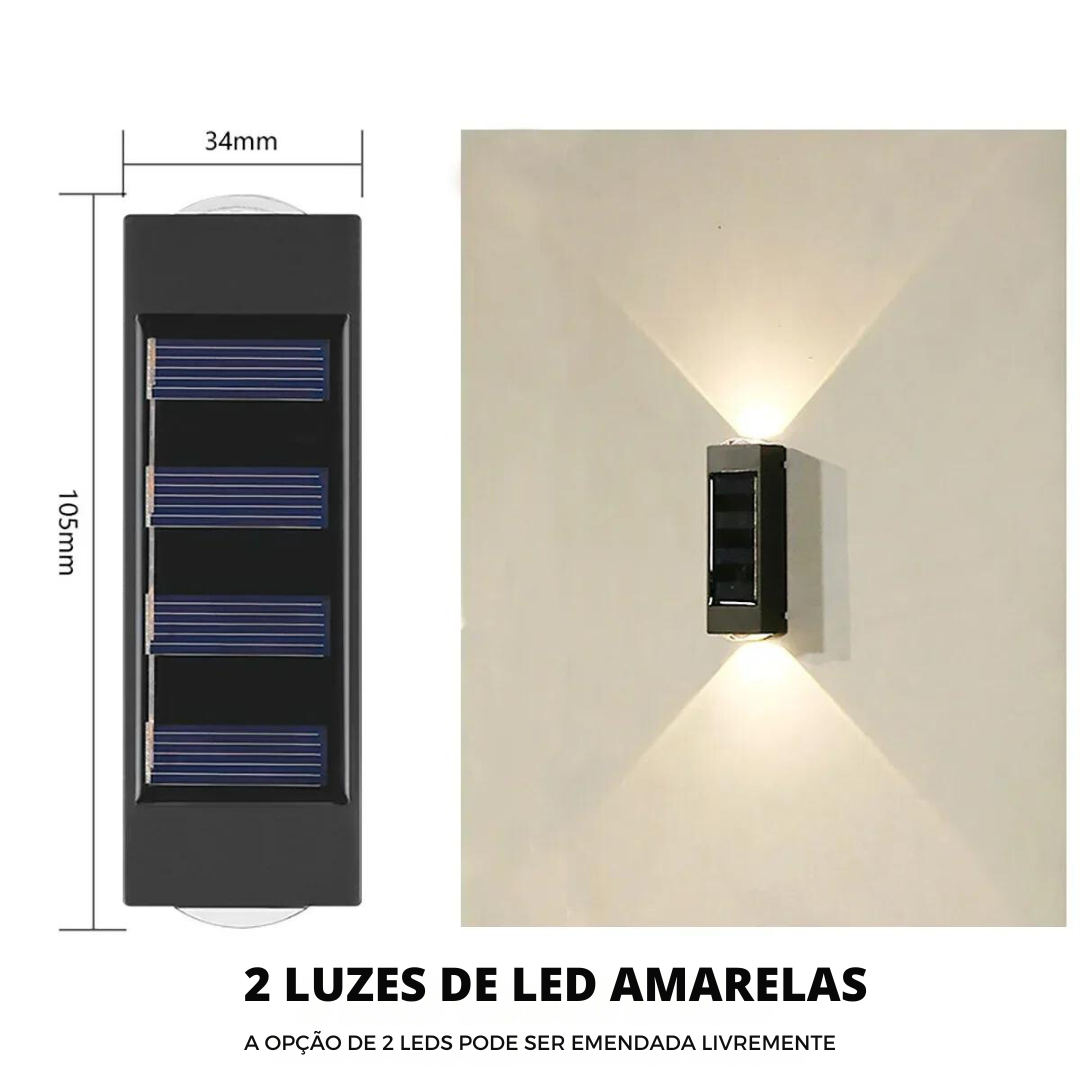 Lâmpada de energia solar externa de LED - New Solar