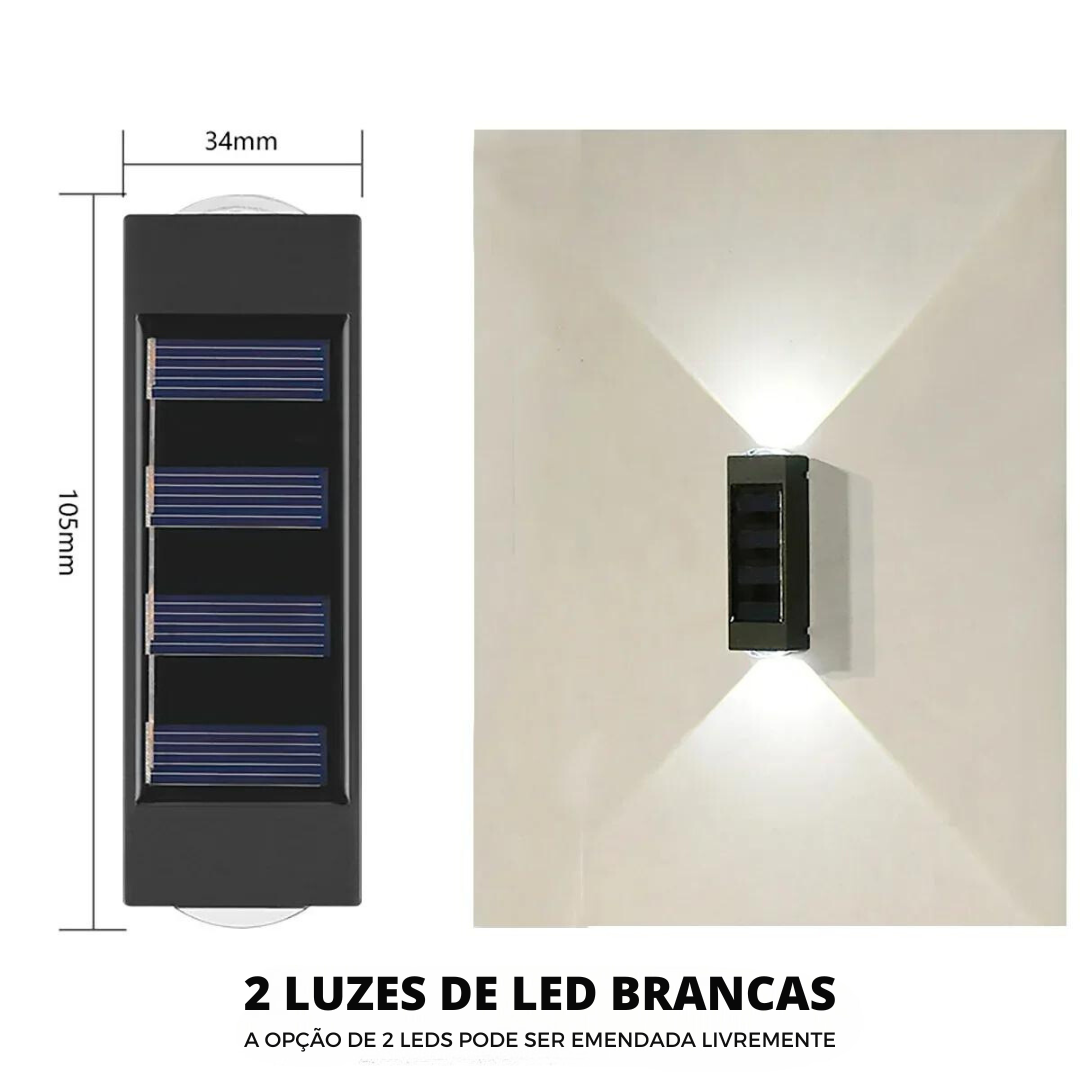 Lâmpada de energia solar externa de LED - New Solar