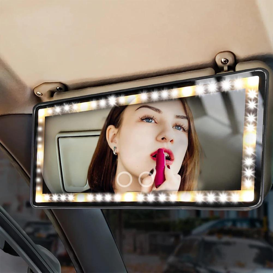 Espelho de LED portátil para maquiagem no carro - Makeup Mirror