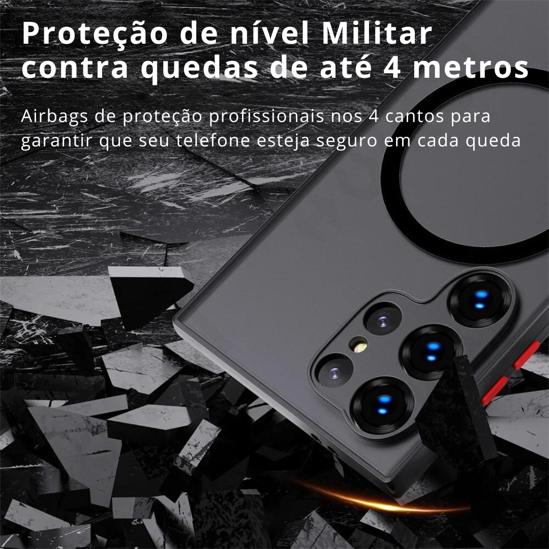 Capa Samsung Compatível com carregamento sem fio MAGSAFE