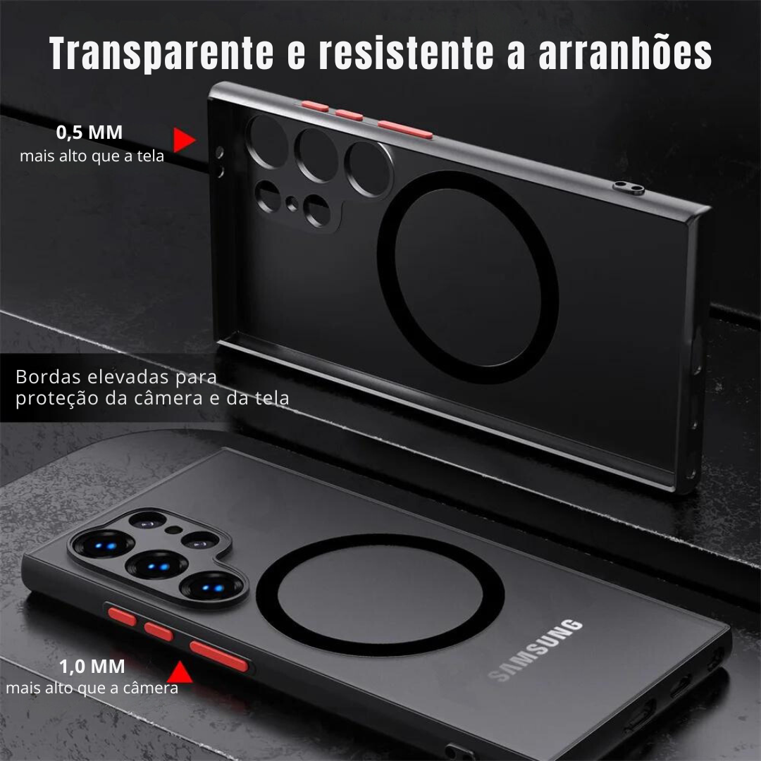 Capa Samsung Compatível com carregamento sem fio MAGSAFE