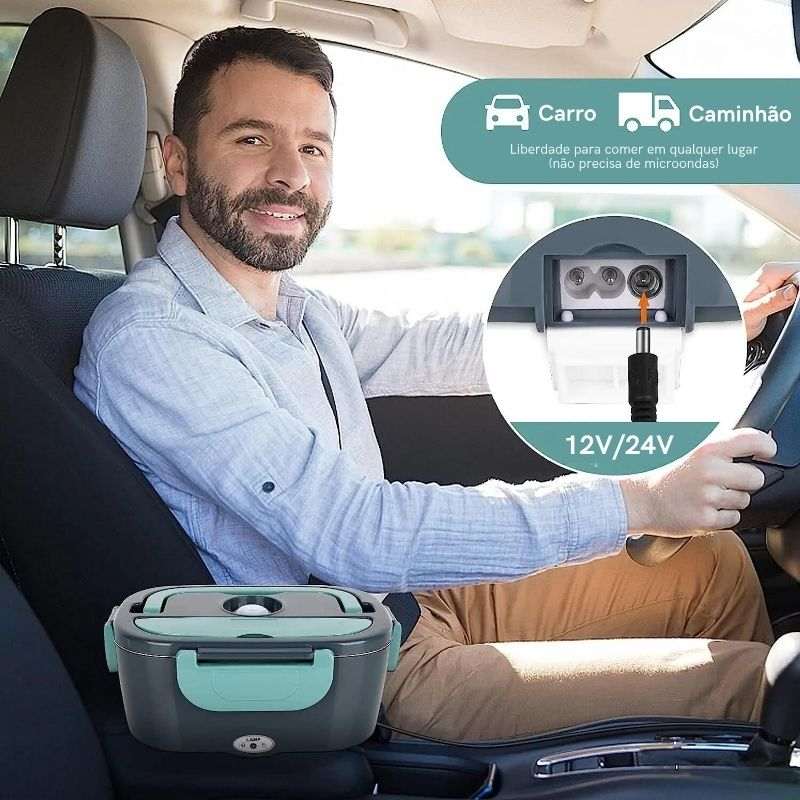 Marmita Elétrica Veicular Portátil Para Carro Caminhão com Divisória - FoodTherm