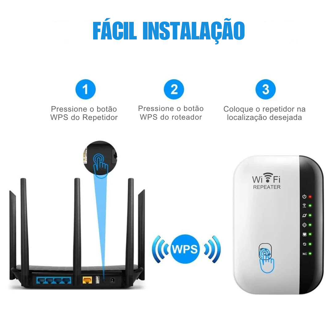 Repetidor de sinal WIFI sem fio de 300 Mbps - AMP2