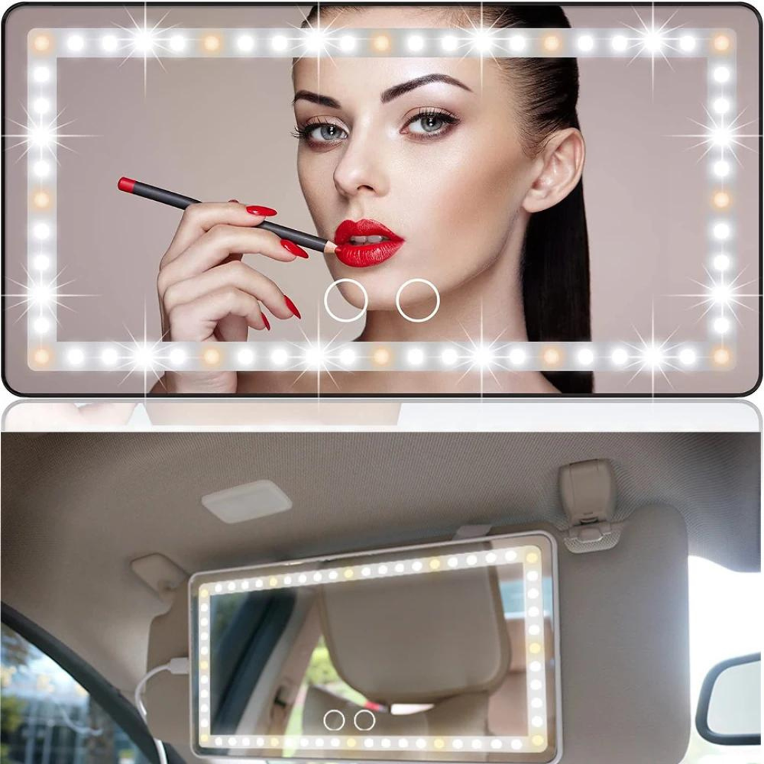 Espelho de LED portátil para maquiagem no carro - Makeup Mirror