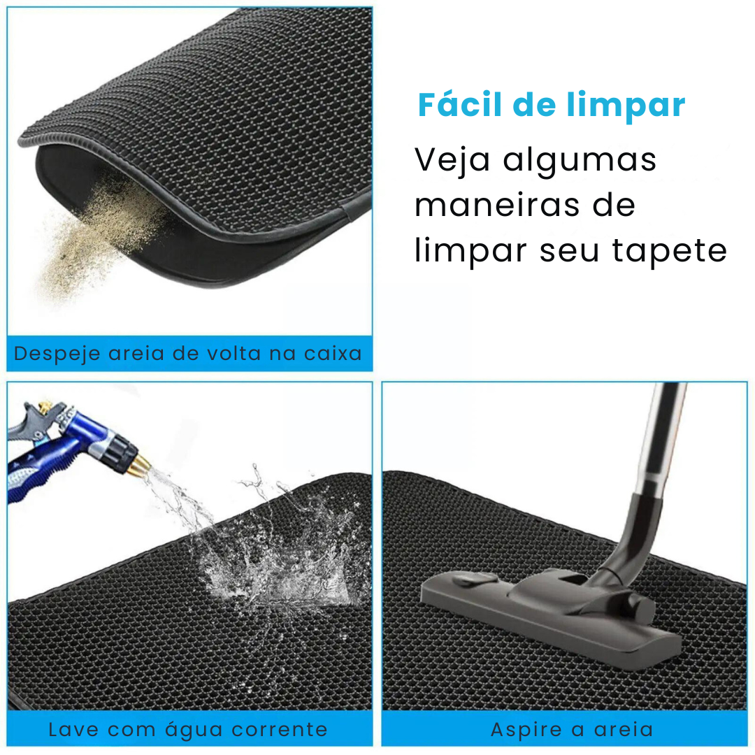 Tapete higiênico coletor de areia para gatos - Litter pad