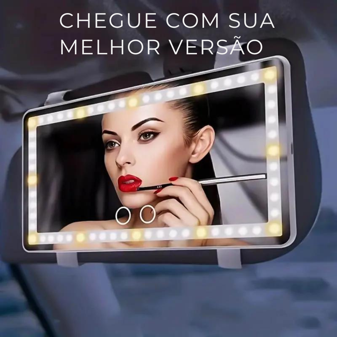 Espelho de LED portátil para maquiagem no carro - Makeup Mirror