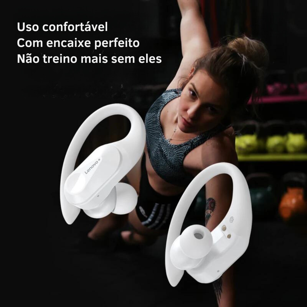 Fone de Ouvido Esportivo Com Bluetooth 5.3 TWS Wireless À Prova D'água HiFi Com Cancelamento De Ruído