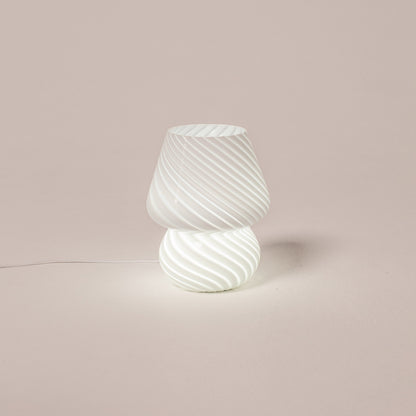 Abajur de Mesa Cogumelo em Vidro - Luminária Decorativa para Ambientes Modernos