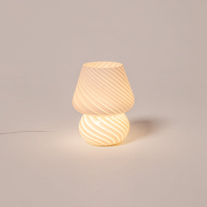 Abajur de Mesa Cogumelo em Vidro - Luminária Decorativa para Ambientes Modernos