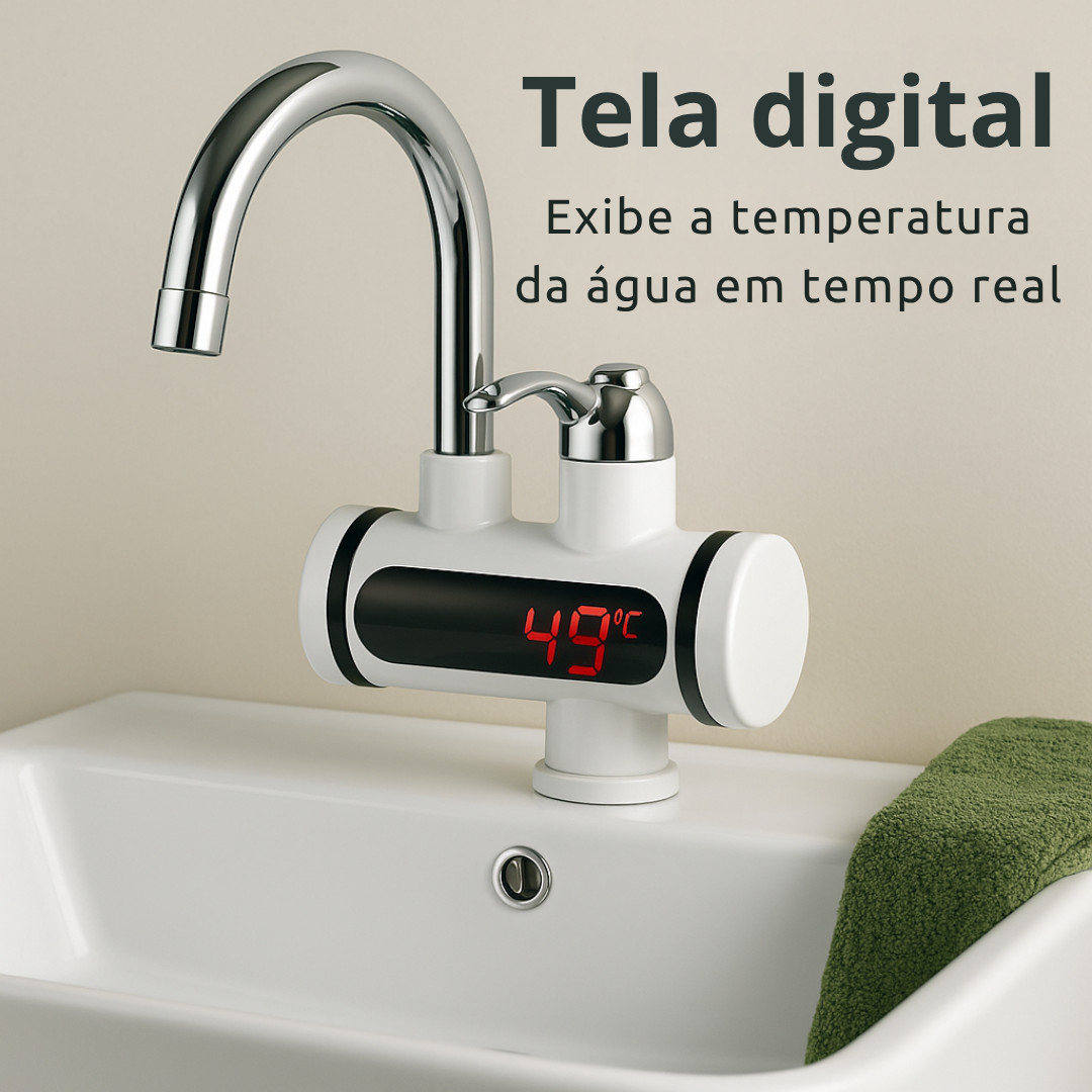 Torneira Com Aquecedor Elétrico para Cozinha Banheiro 110V 220V 3000W