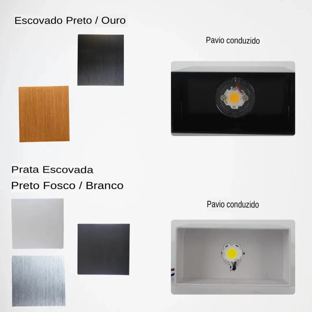 Arandela Externa de Parede Royal em Alumínio para Iluminação de Ambientes Externos