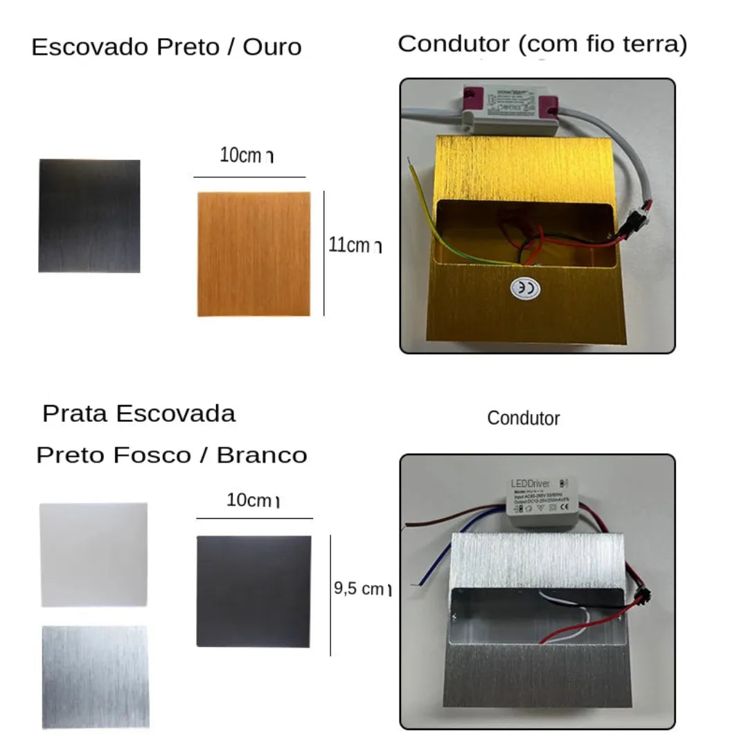 Arandela Externa de Parede Royal em Alumínio para Iluminação de Ambientes Externos
