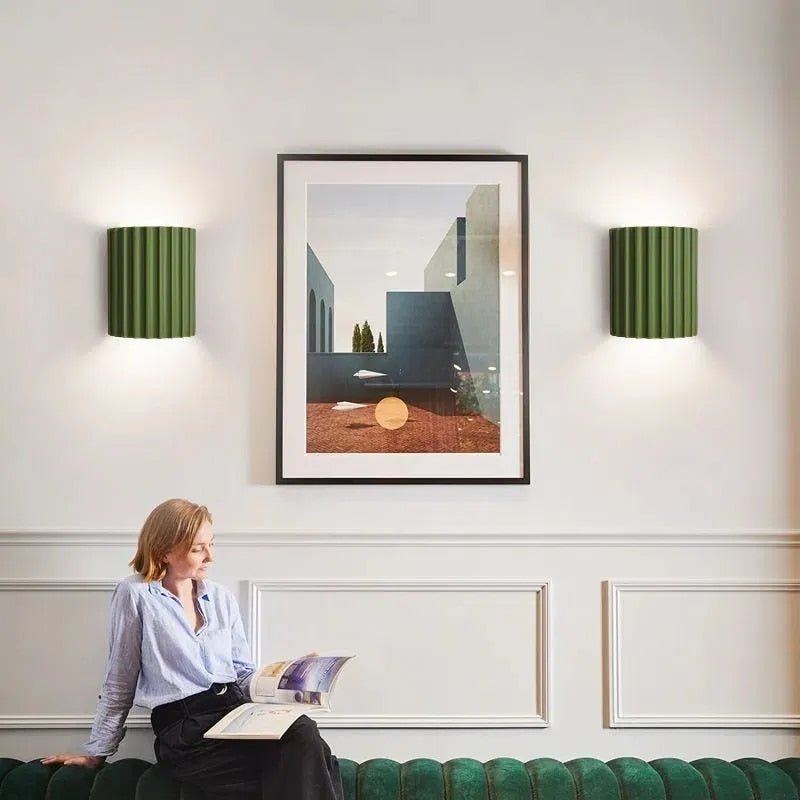 Arandela de Cerâmica para Iluminação de Sala e Quarto - Luminária Decorativa