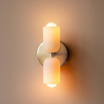 Arandela de Parede Dupla Minimalista em Tom Creme