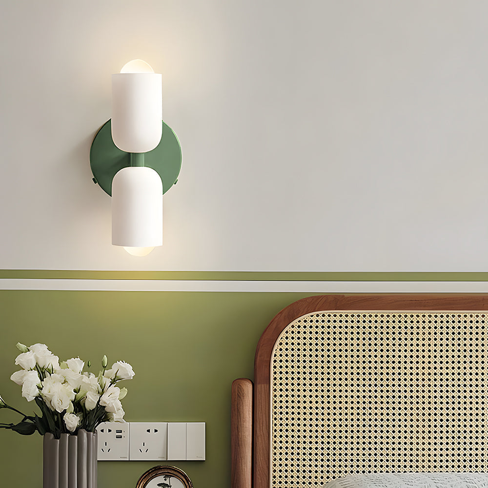 Arandela de Parede Dupla Minimalista em Tom Creme