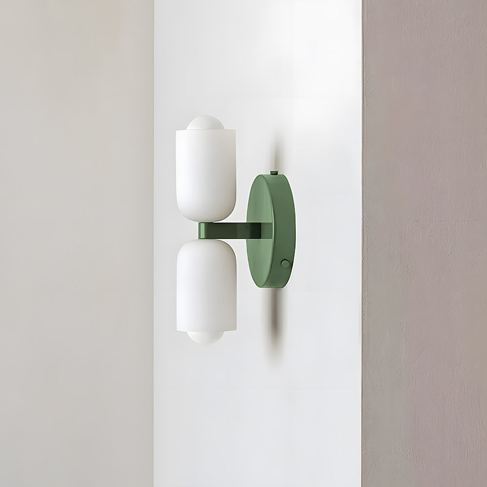 Arandela de Parede Dupla Minimalista em Tom Creme