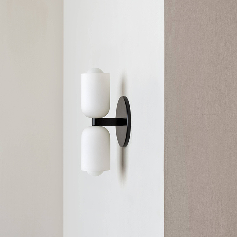 Arandela de Parede Dupla Minimalista em Tom Creme
