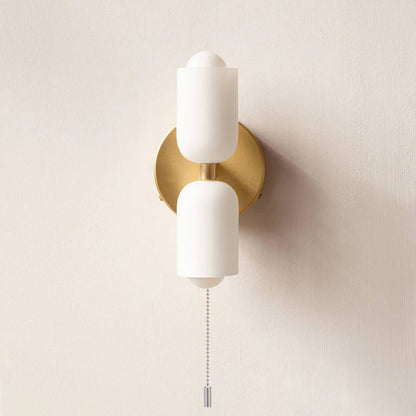 Arandela de Parede Dupla Minimalista em Tom Creme