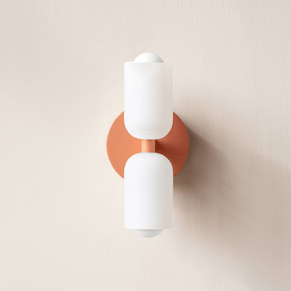 Arandela de Parede Dupla Minimalista em Tom Creme