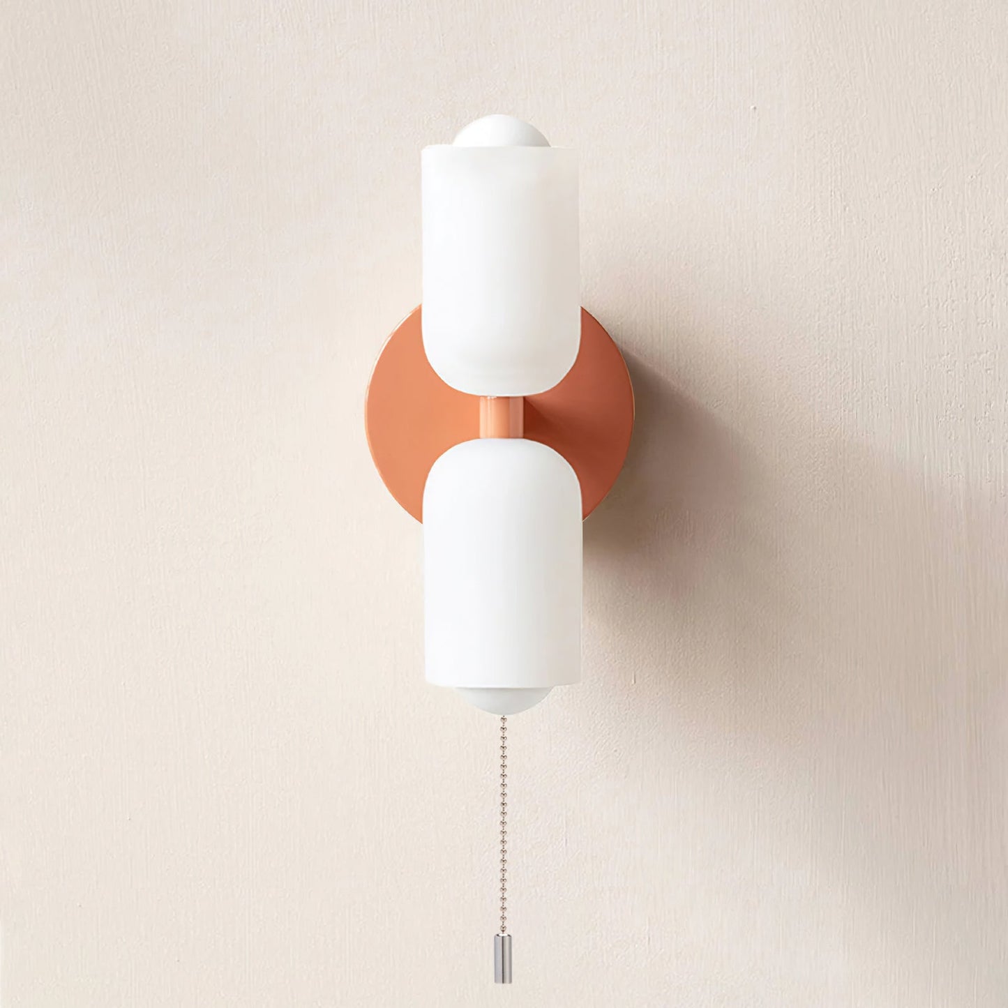 Arandela de Parede Dupla Minimalista em Tom Creme