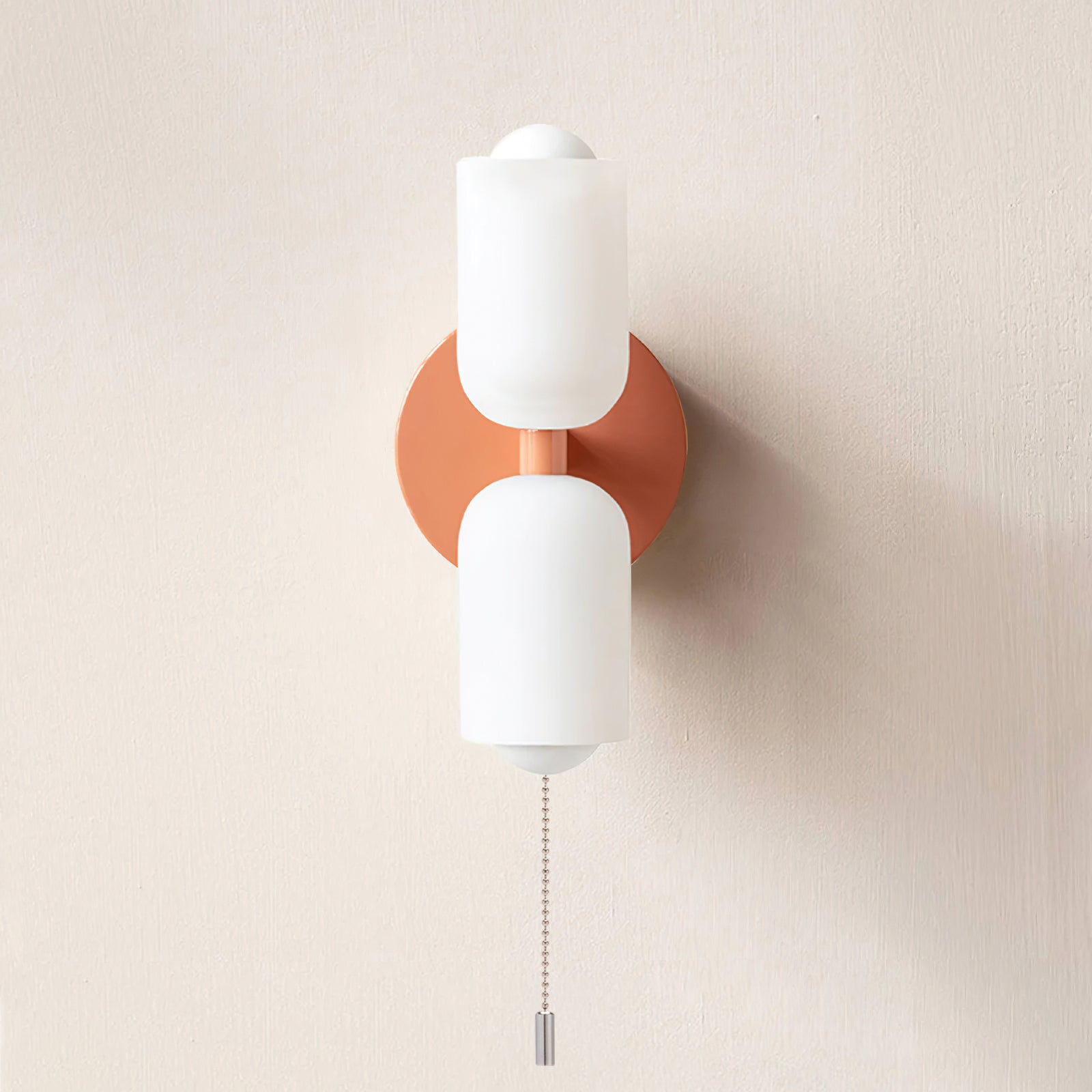 Arandela de Parede Dupla Minimalista em Tom Creme