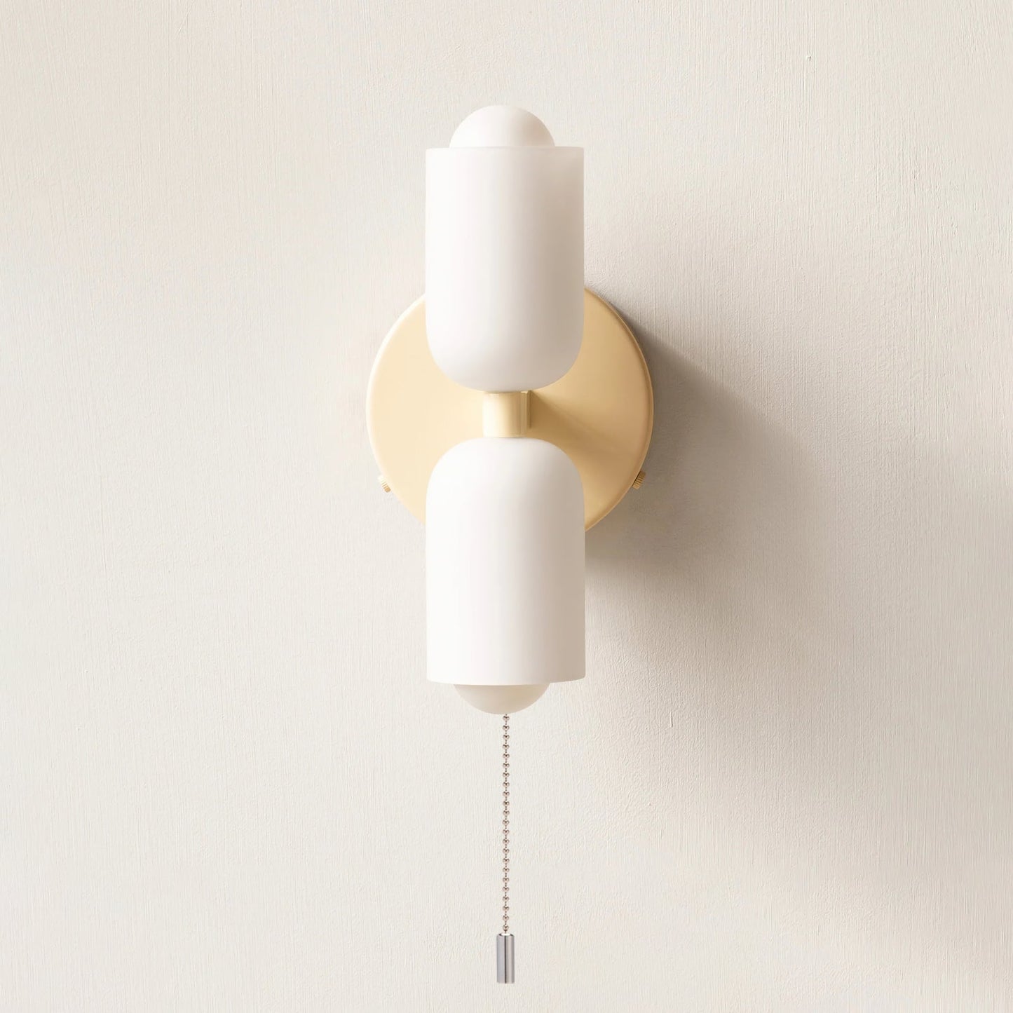 Arandela de Parede Dupla Minimalista em Tom Creme