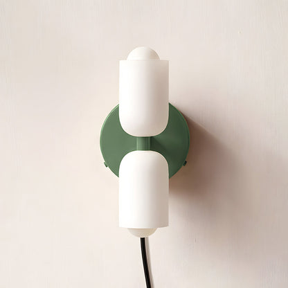 Arandela de Parede Dupla Minimalista em Tom Creme
