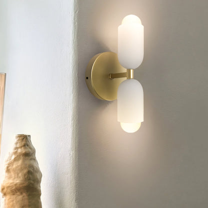 Arandela de Parede Dupla Minimalista em Tom Creme
