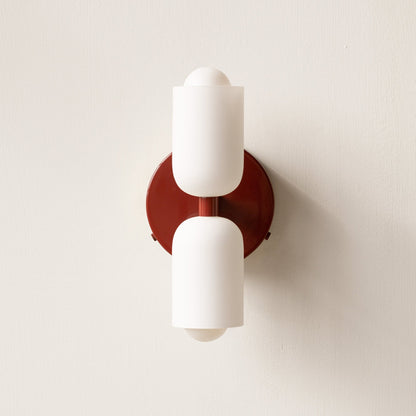 Arandela de Parede Dupla Minimalista em Tom Creme