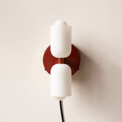 Arandela de Parede Dupla Minimalista em Tom Creme