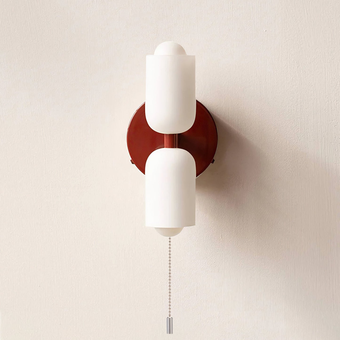 Arandela de Parede Dupla Minimalista em Tom Creme