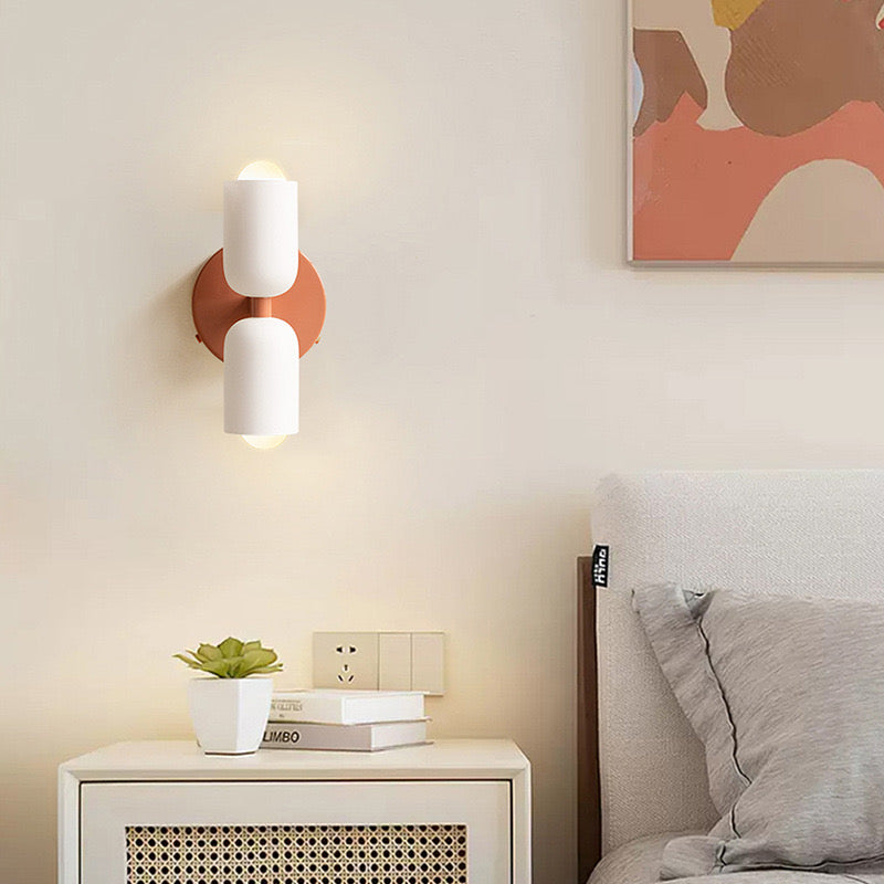 Arandela de Parede Dupla Minimalista em Tom Creme