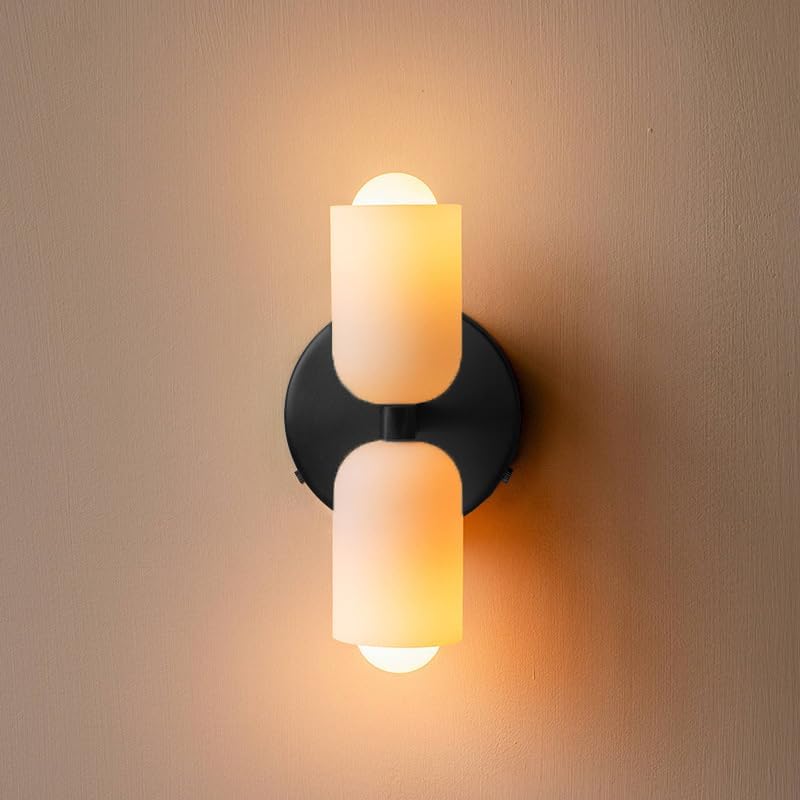 Arandela de Parede Dupla Minimalista em Tom Creme