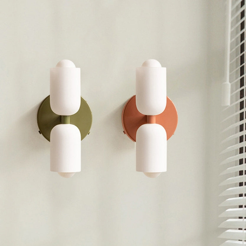 Arandela de Parede Dupla Minimalista em Tom Creme