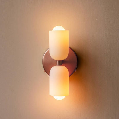 Arandela de Parede Dupla Minimalista em Tom Creme
