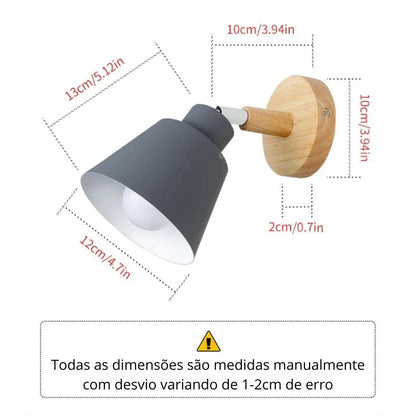 Arandela de Parede Interna Articulada Estilo Escandinavo para Iluminação