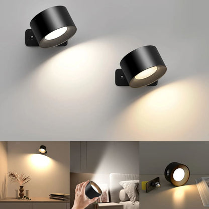 Arandela de Parede Interna LED Bifocal Sem Fio para Iluminação Decorativa