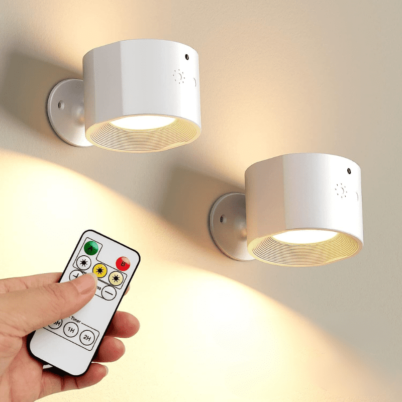 Arandela de Parede Interna LED Bifocal Sem Fio para Iluminação Decorativa