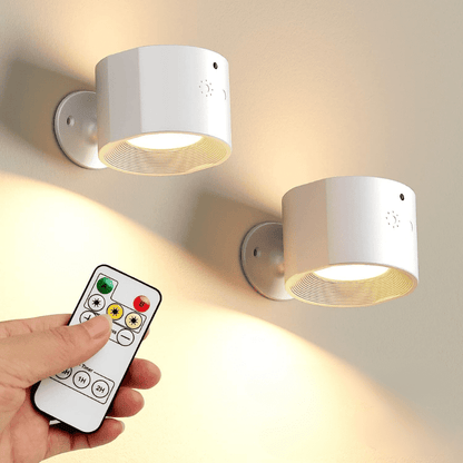 Arandela de Parede Interna LED Bifocal Sem Fio para Iluminação Decorativa