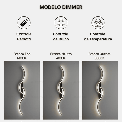 Arandela de Parede Interna LED Minimalista Moderna