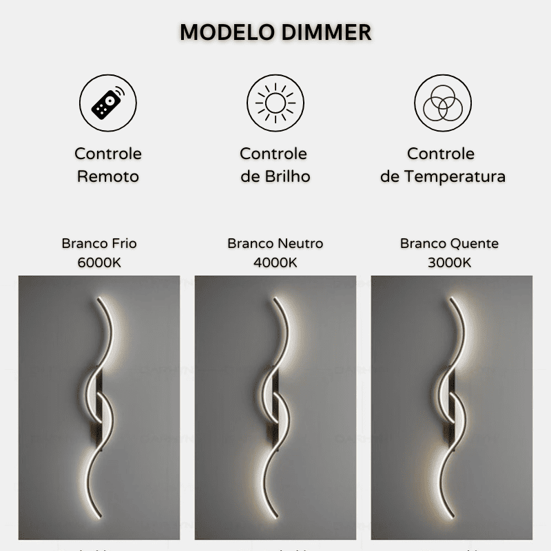 Arandela de Parede Interna LED Minimalista Moderna